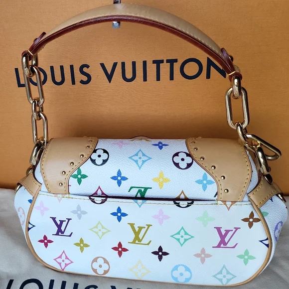 🔥SOLD🔥LOUIS VUITTON Marilyn White Multicolor Shoulder Bag - Picture 3 of 17